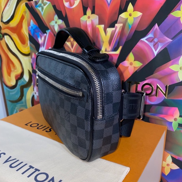 🛑SOLD🛑🔥🔥🔥Louis Vuitton Ambler Damier Graphite Bum Bag/Crossbody Bag - Picture 8 of 16